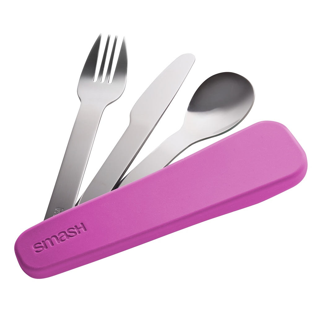 4 Piece Cutlery Set Pink