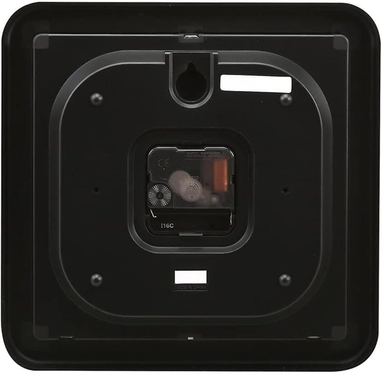 Clock Wall Analog  - Black Squared -      IQ-06-1DF