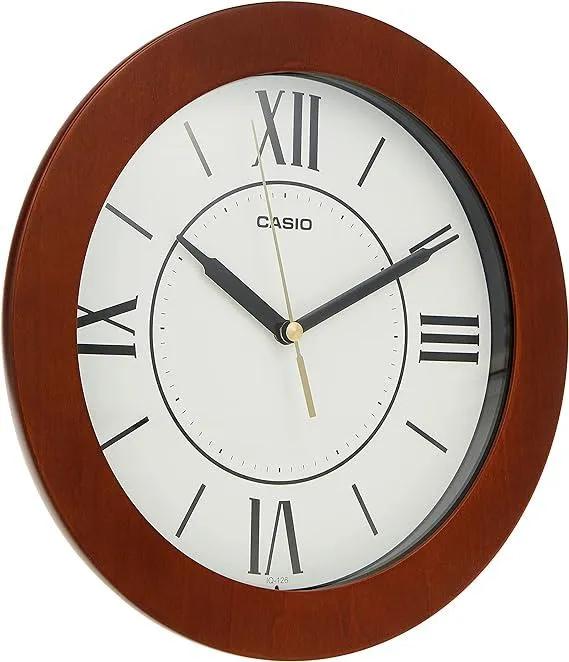 Clock Wall Analog - Light Brown Rounded -      IQ-126-5BDF