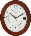 Clock Wall Analog - Light Brown Rounded -      IQ-126-5BDF