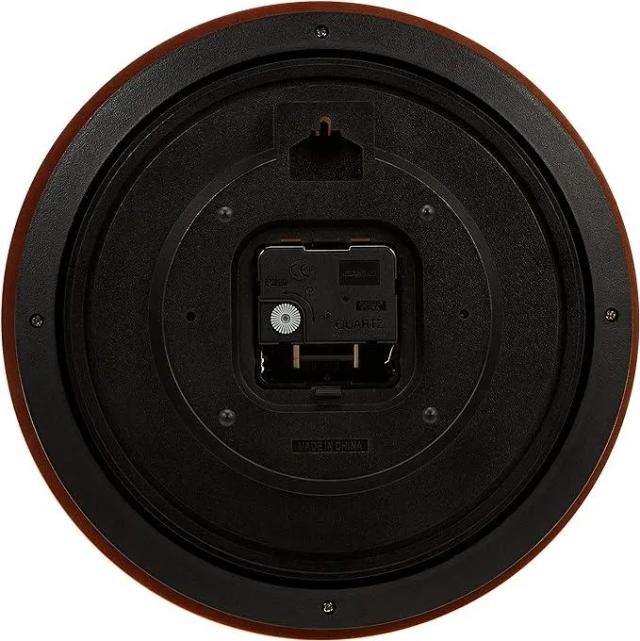 Clock Wall Analog - Light Brown Rounded -      IQ-126-5BDF