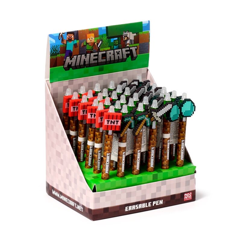Inkredible Erasable Pen With Minecraft Pvc Tools Topper