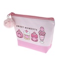 Textured Pink Pu Pencil Case Featuring Adorable Images Of Pusheen