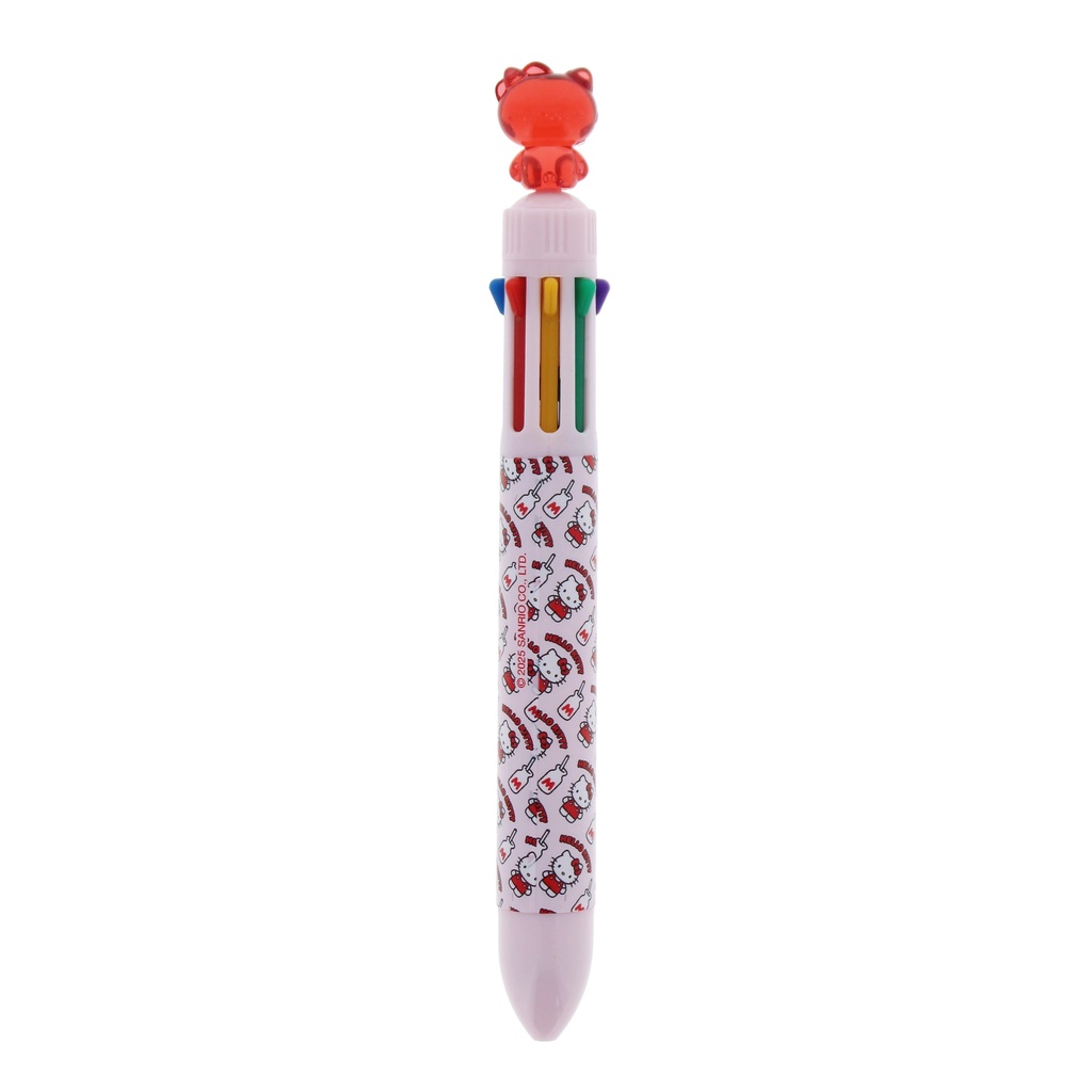 8 Col Pen With Red 3D Crystalised Hello Kitty Topper