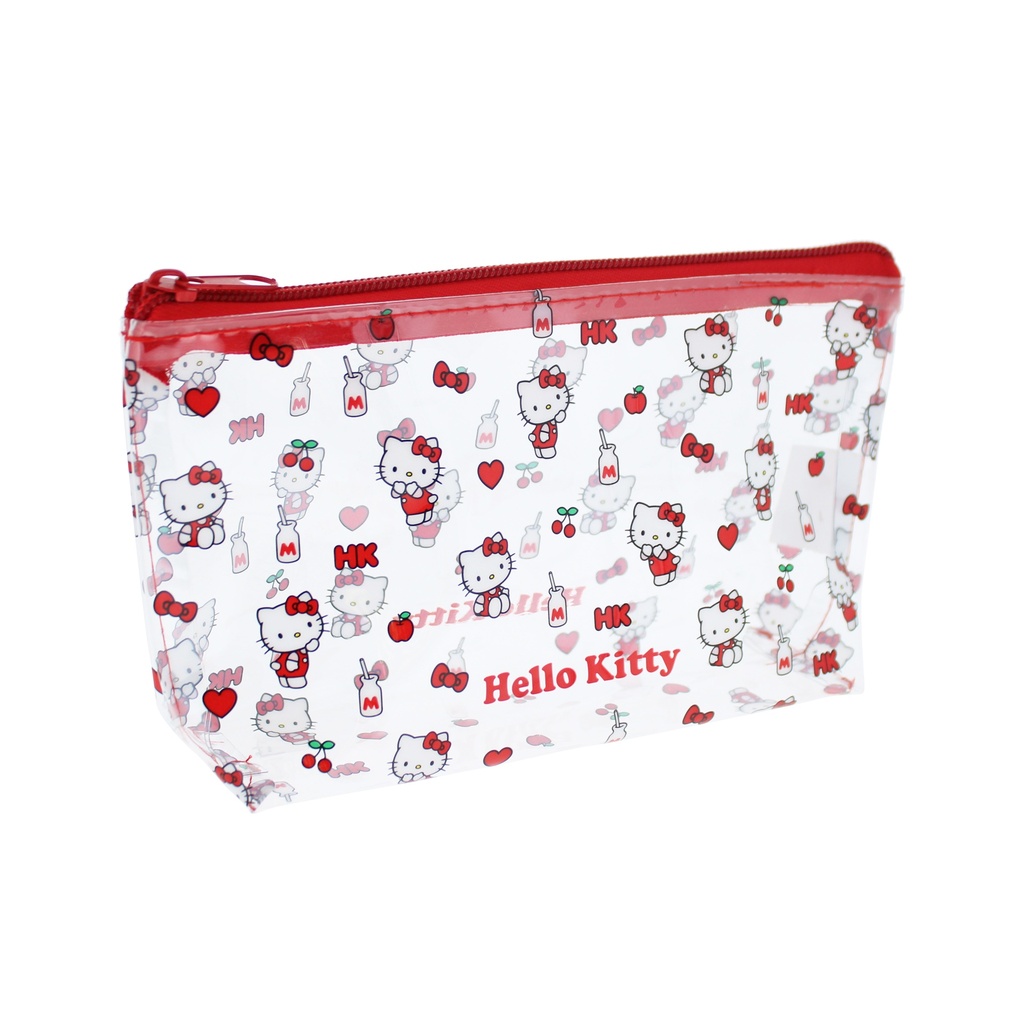 Clear Pvc Pencil Case With Red Zip Closure