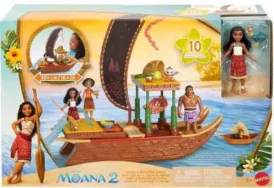 Moana Small Dolls - Transforming Boat