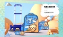 Trolly 3 Wheels Backpack Multi Comp Go Pika! 17"" & L.Bag, P.Case Set