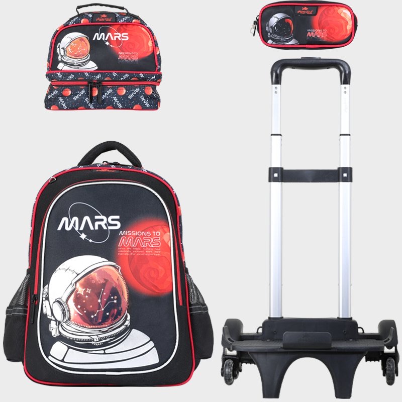 Trolly Backpack Mars 17" With Lunch Bag & Pencil Case Gb5504T