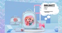 Trolly 3 Wheels Backpack Multi Comp Sweet Girl Mash 17"" & L.Bag, P.Case Set