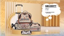 Trolly 3 Wheels Backpack Multi Comp Basket League 17"" & L.Bag, P.Case Set