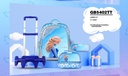 Trolly 3 Wheels Backpack Multi Comp Snow Princess 17"" & L.Bag, P.Case Set