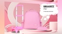 Trolly 3 Wheels Backpack Multi Comp Pink Color 17"" With P.Case Gb5439Tb