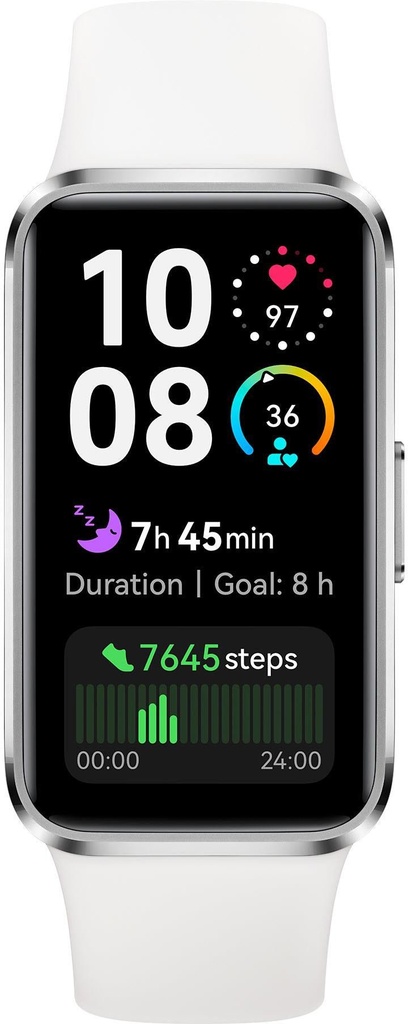 Huawei Band 10 White - White Fluoroelastomer Strap