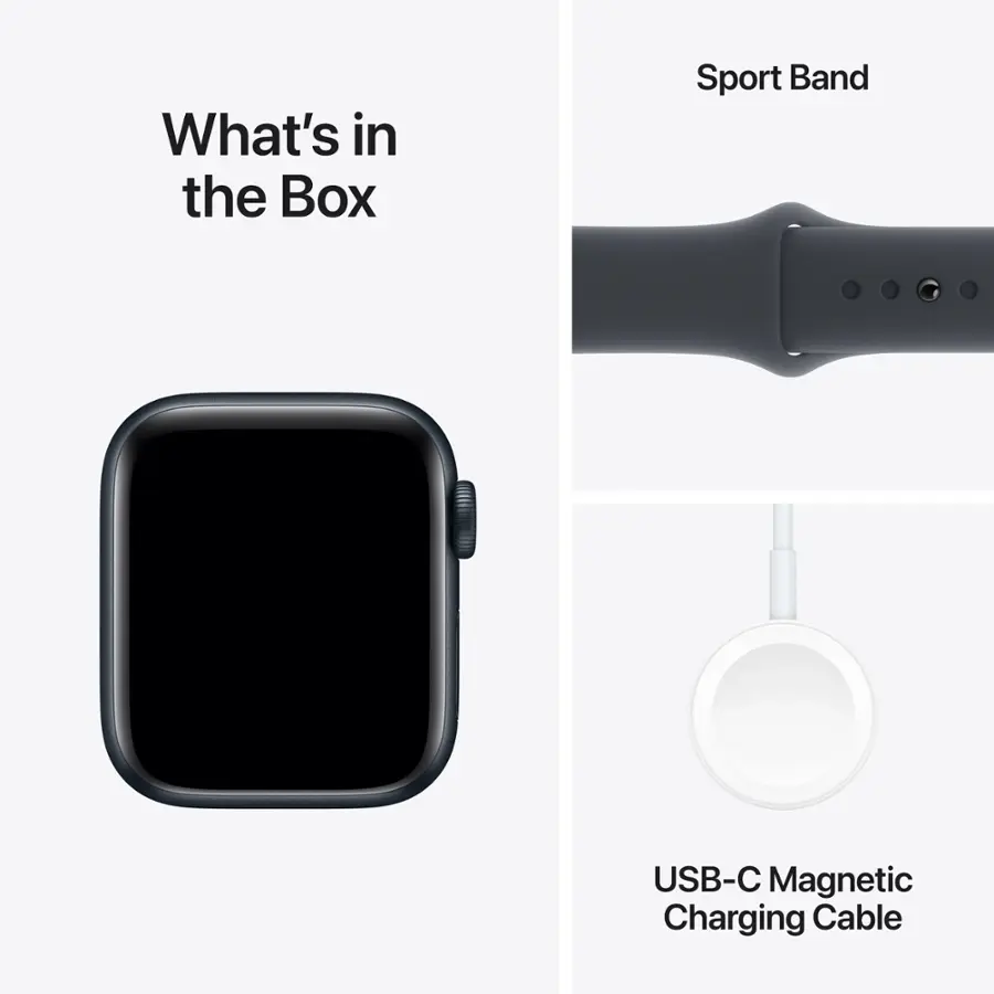 Apple Watch SE GPS 40mm Midnight Aluminium Case with  Midnight Sport Band - M/L  