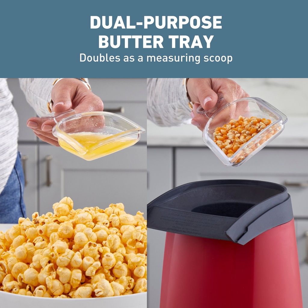Air Crazy Hot Air Popcorn Maker 4Qt Red 