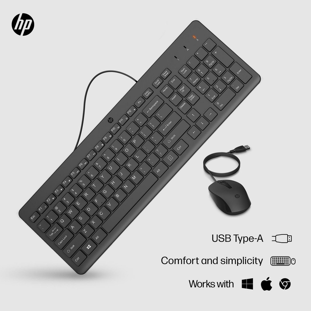 HP 150 Wired Mouse and Keyboard ARAB (240J7AA) اكسسوارات
