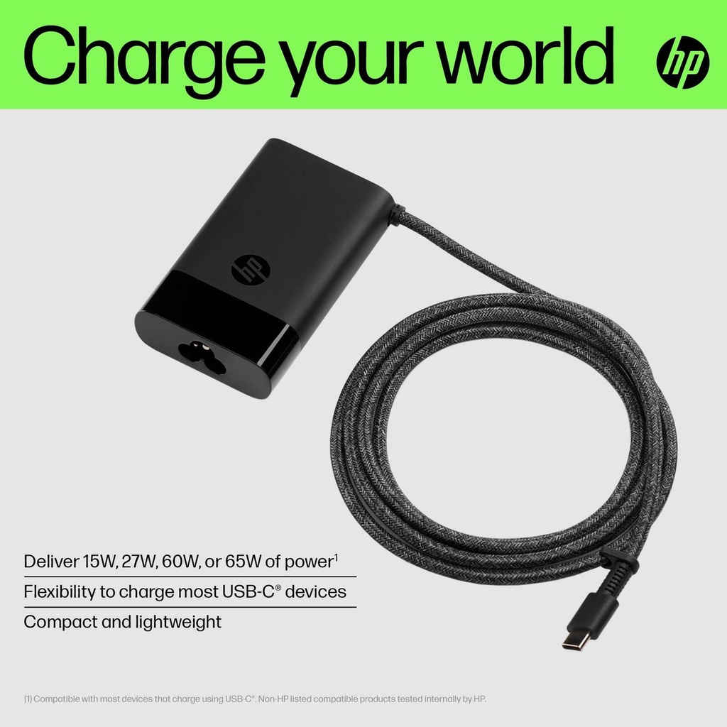 HP USB-C 65W Laptop Charger EURO (671R2AA#ABB) اكسسوارات