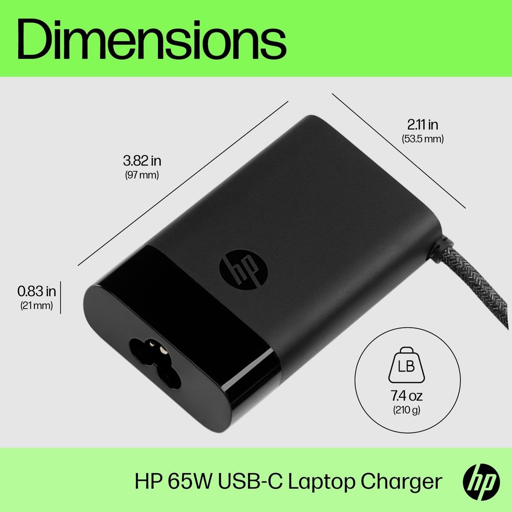 HP USB-C 65W Laptop Charger EURO (671R2AA#ABB) اكسسوارات