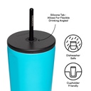 Cold Cup W/ Straw 710Ml Capri Blue