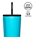 Cold Cup W/ Straw 710Ml Capri Blue