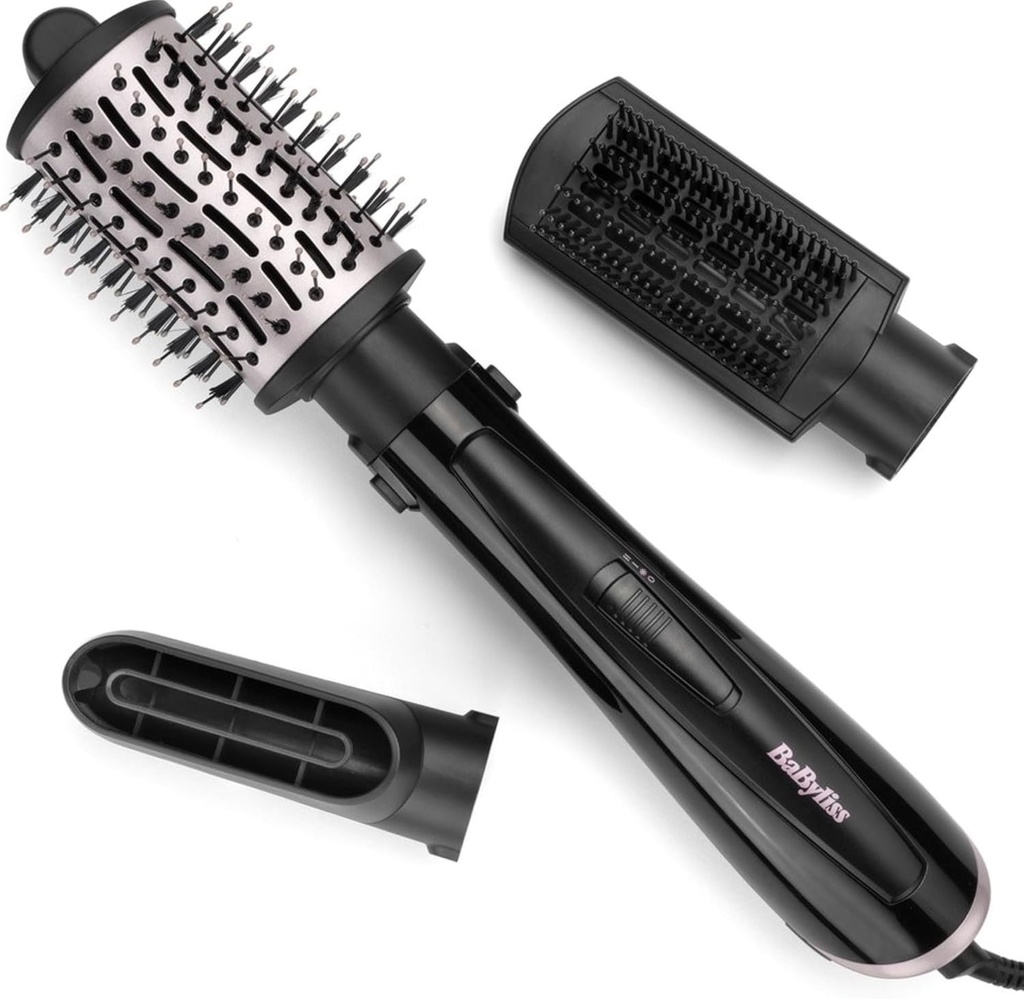 Babyliss Style Smooth 1000 3-In-1 Hot Air Brush For Blow Drying, Straightening And Volume, 1000 W As128Sde
