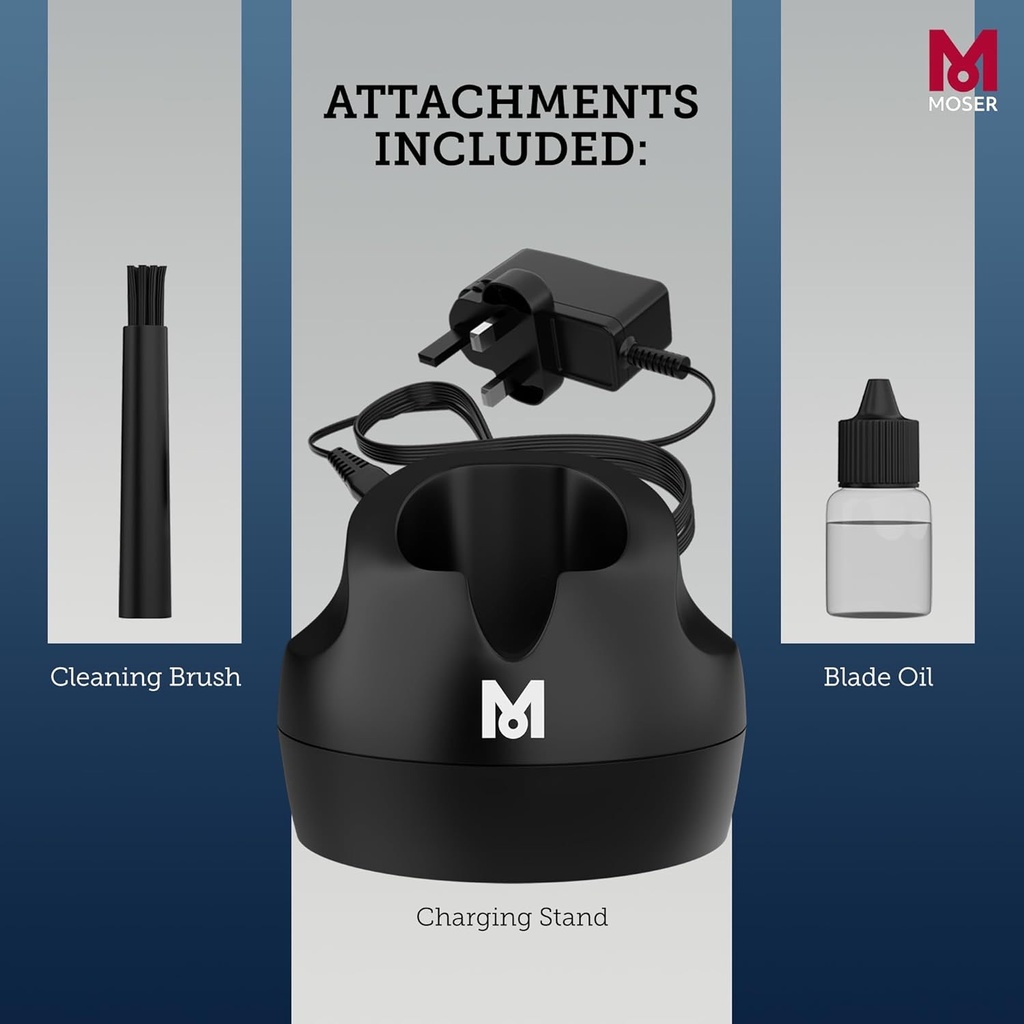 Moser Clipper,T-Cut
Professional Cordless Trimmer With T-Blade. Professional 40 High-Grade Steel T-Blade. 120 Minutes Quick Charge. Up To 60 Minutes Battery Operating Time. Led Charge Indicator.