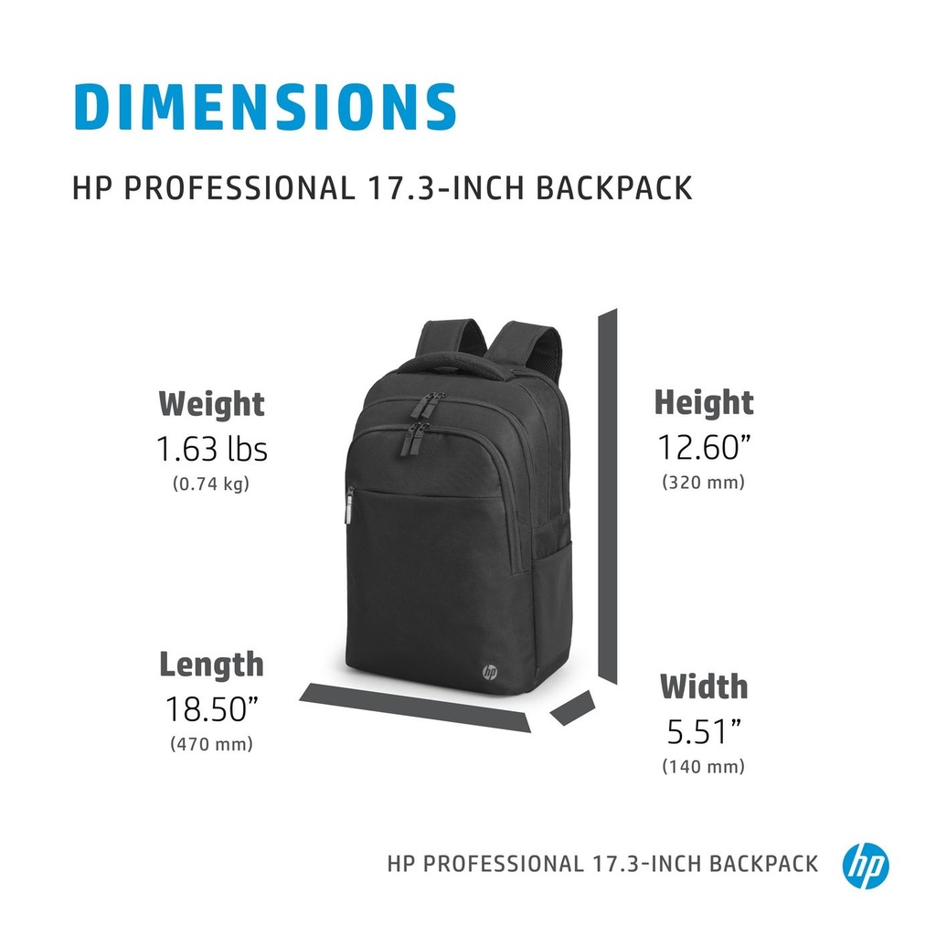 HP Prof 17.3 Laptop Bckpck (500S6AA) اكسسوارات