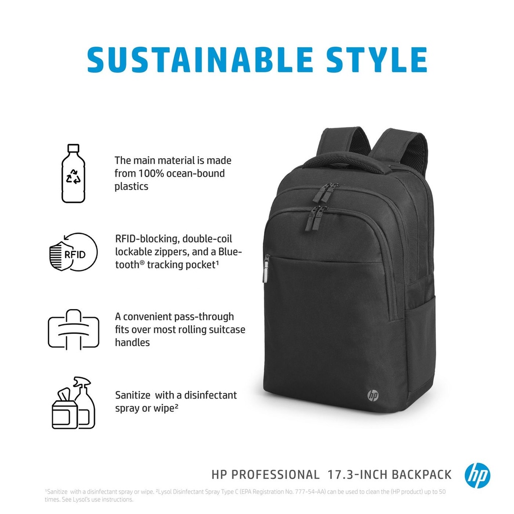 HP Prof 17.3 Laptop Bckpck (500S6AA) اكسسوارات