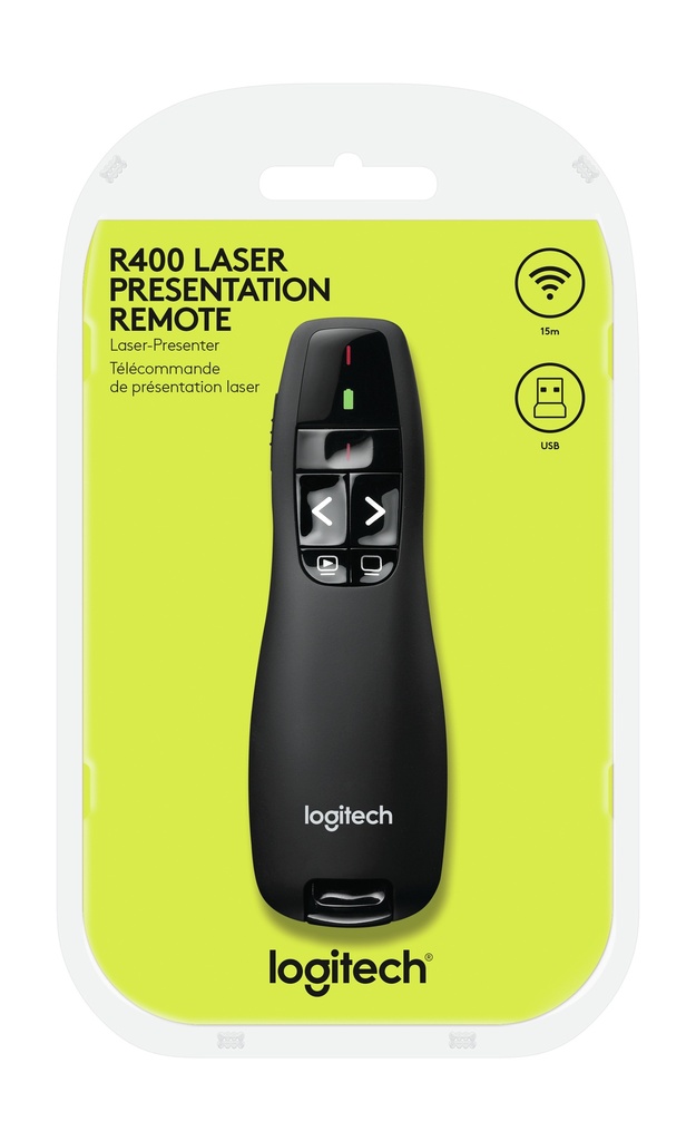 Logitech R400 Wireless Presentation Remote - Black