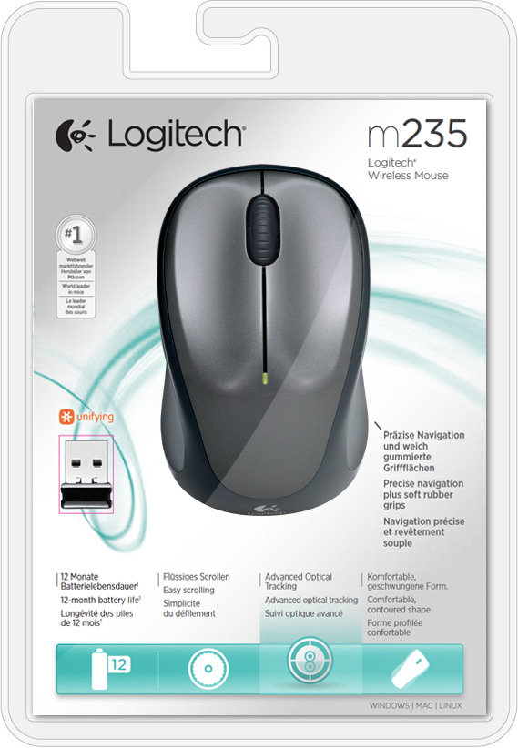 Logitech Wirelss Mouse M235 Colt Matte