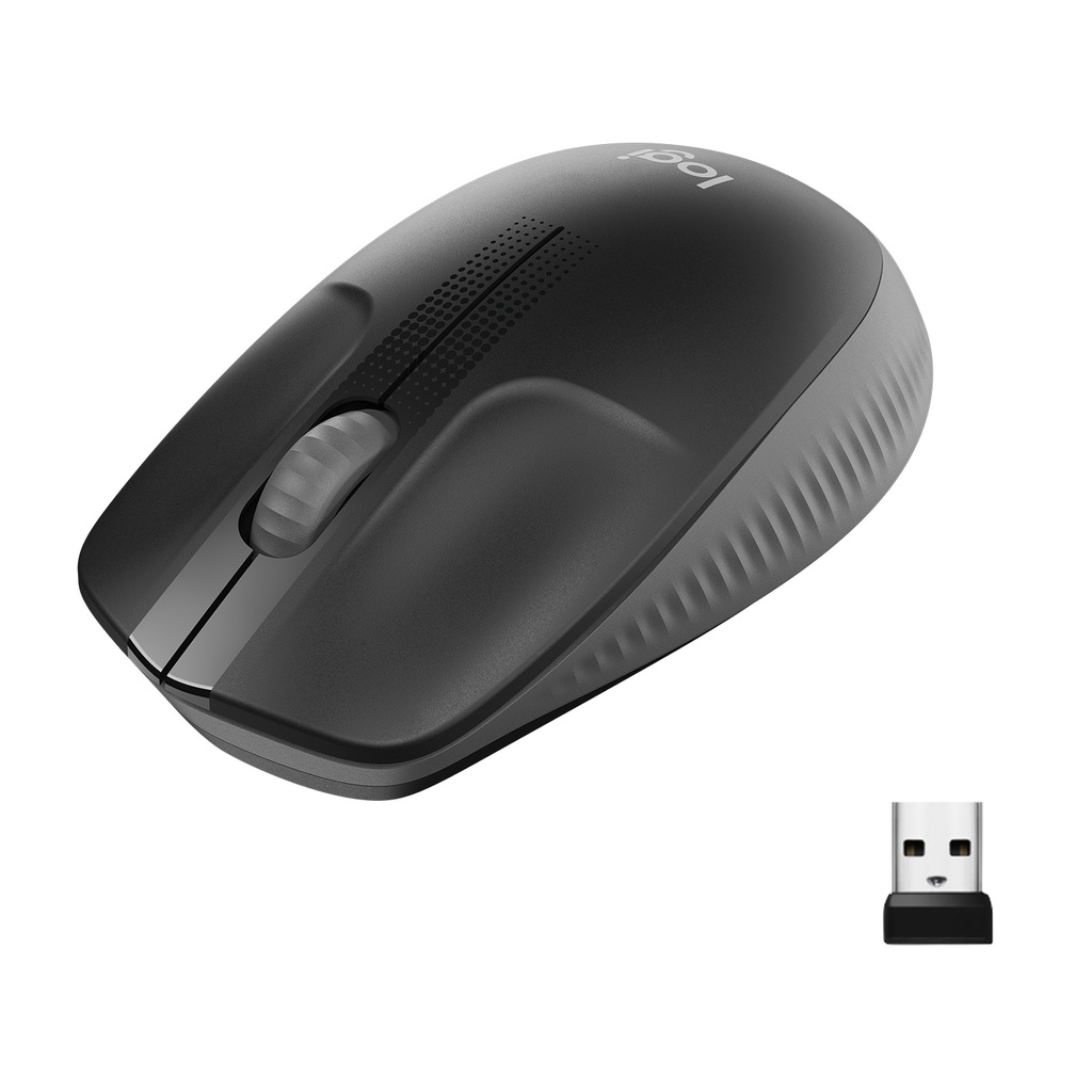 Logitech M190 Full-Size Wireless Mouse-Charcoal-2.4Ghz-Emea-M190