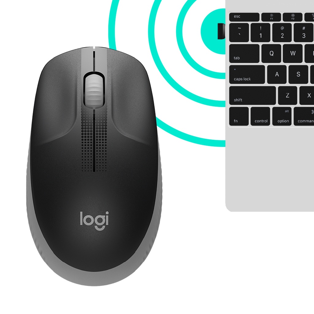 Logitech M190 Wireless Mouse - Mid Grey