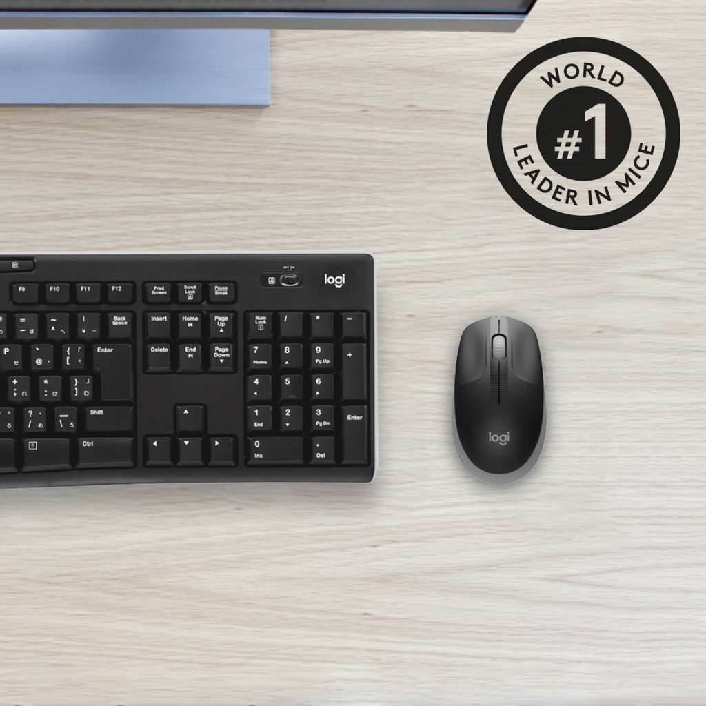 Logitech M190 Wireless Mouse - Mid Grey