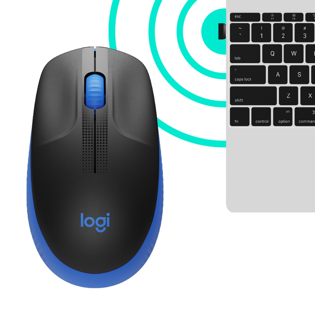 Logitech M190 Wireless Mouse - Blue