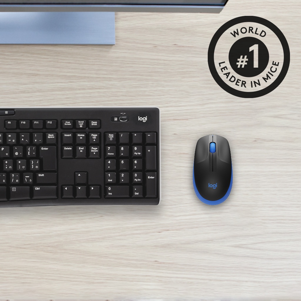 Logitech M190 Wireless Mouse - Blue