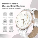 Elle Soleil Smart Watch White Leather Plus 2 Straps Pink Sil