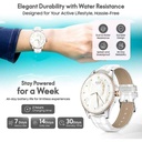 Elle Soleil Smart Watch White Leather Plus 2 Straps Pink Sil