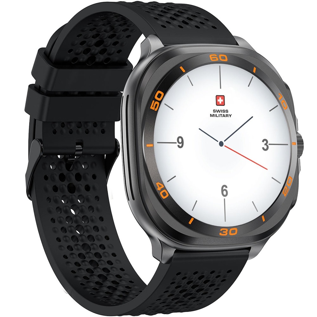 Swiss Military Dom7 Smart Watch With Gunframe Black Silicons