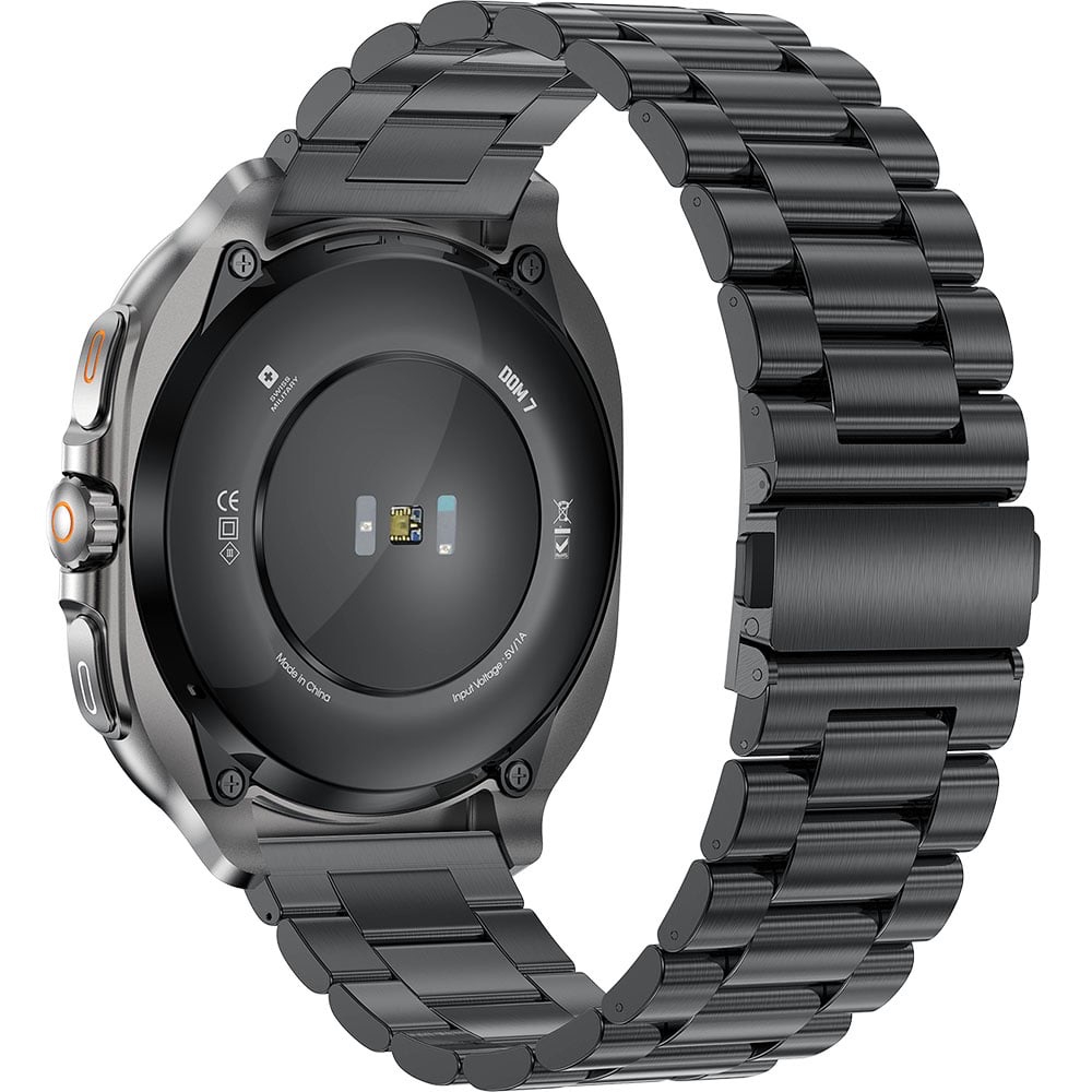 Swiss Military Dom7 Smart Watch With Gunframe Black Metal Strap