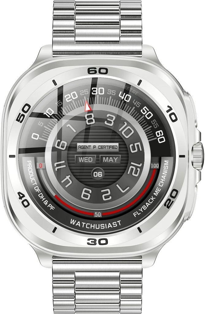 Swiss Military Dom7 Smart Watch With Silver Frame Silver Metal