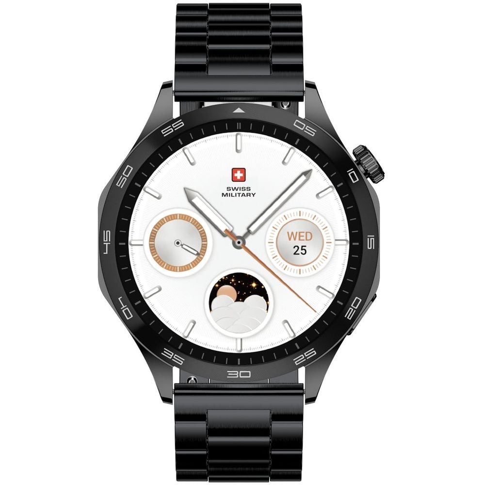 Swiss Military Swiss Intl Blackframe Black Metal Strap