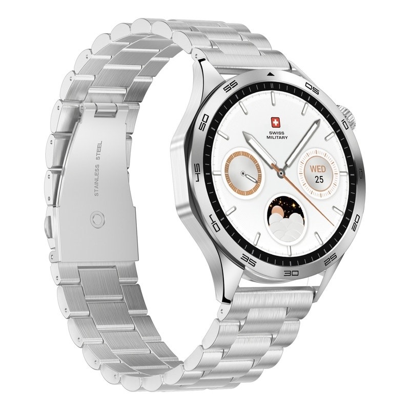Swiss Military Swiss Intl Silverframe Silver Metal Strap