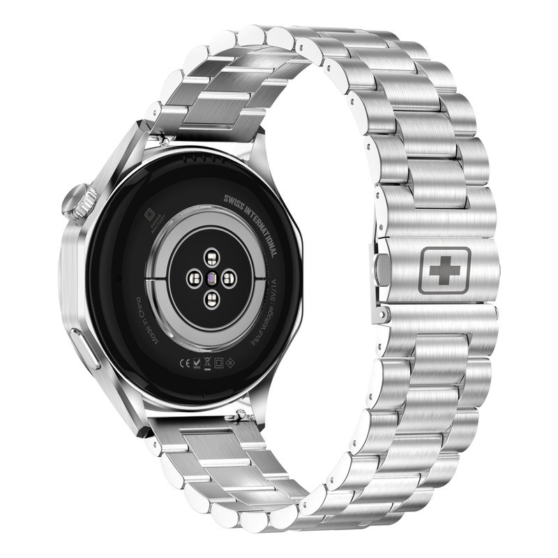 Swiss Military Swiss Intl Silverframe Silver Metal Strap