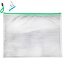 Bag Zipper PVC A4 340X250mm Translucent Mesh Green