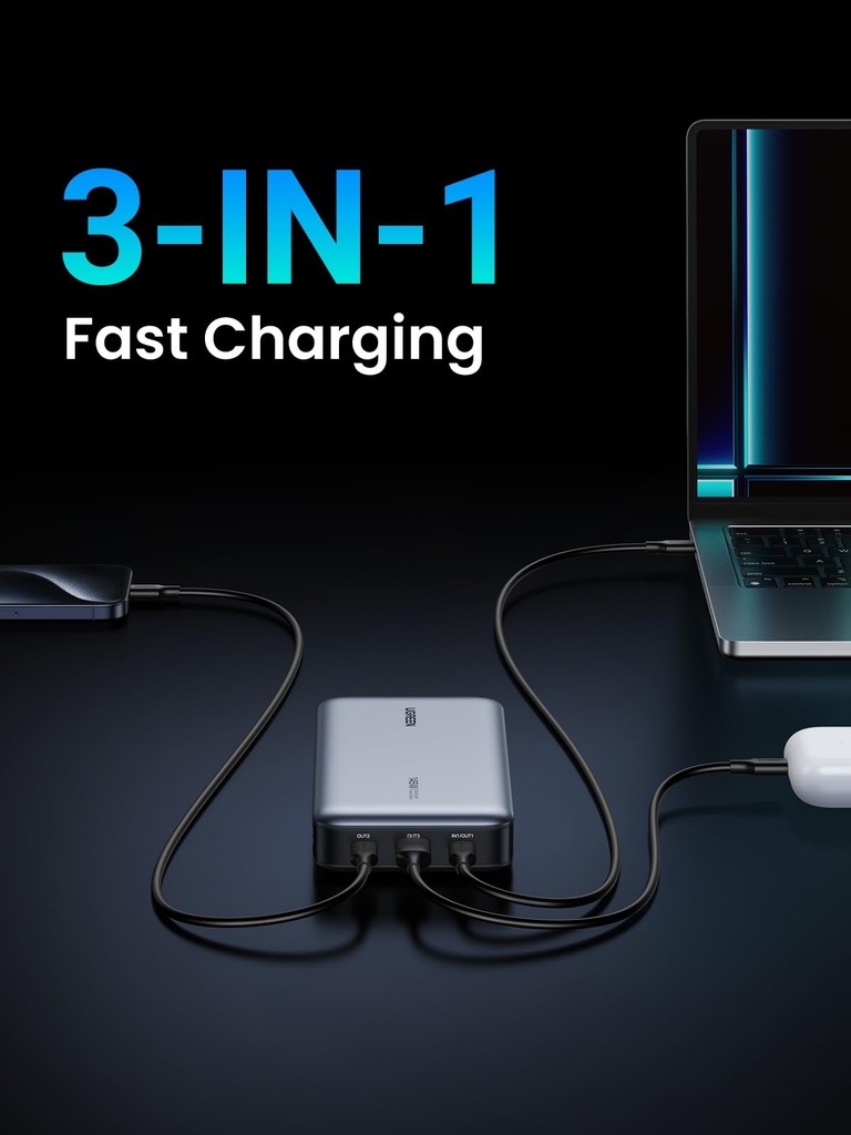 Ugreen 25000Mah 145W Two-Way Fast Charging Power Bank- (Grey)