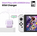 Usb-A+2*Usb-C 65W Robot Gan Tech Fast Charger-Uk Purple