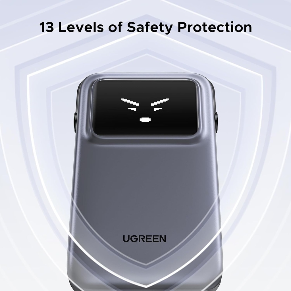 Ugreen 10000Mah Quick Charging Robot 30W Power Bank Build-In Usb-C 
