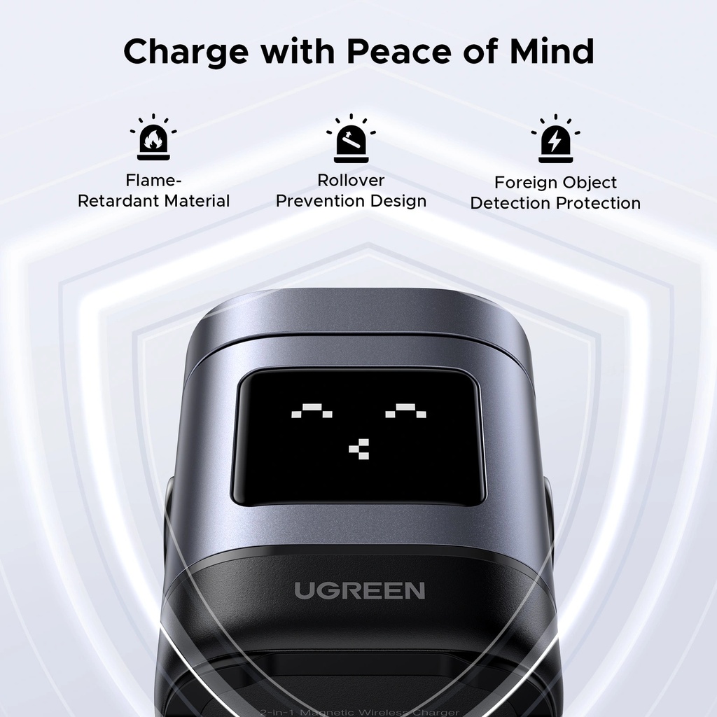 Ugreen 2-In-1 Robot Wireless Charger For Iphone + Airpods