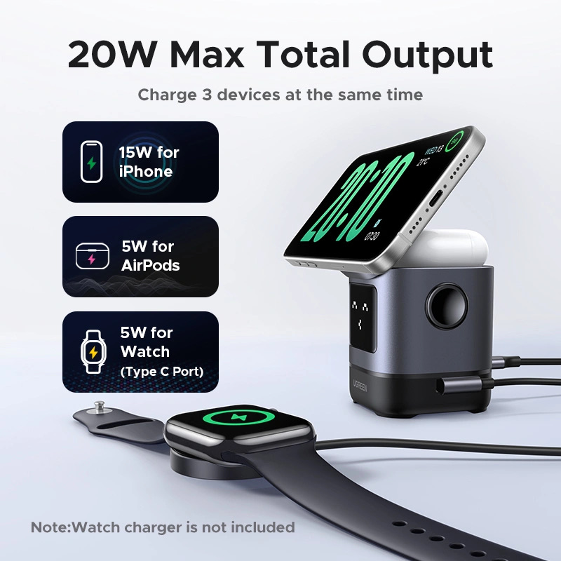 Ugreen 2-In-1 Robot Wireless Charger For Iphone + Airpods