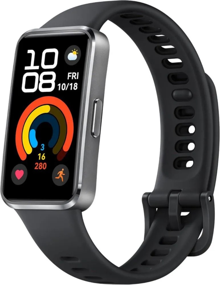 Huawei Band 10 Matte Black - Black Fluoroelastomer Strap